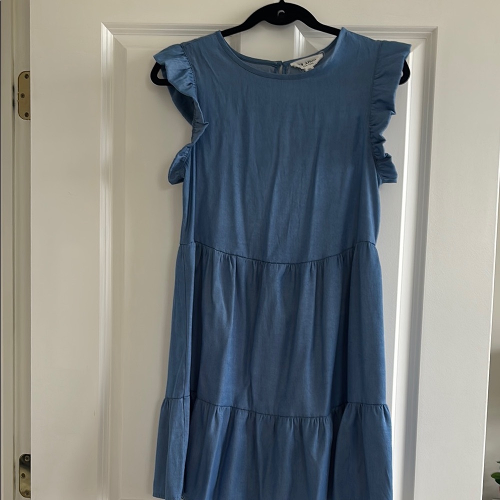HL Affair Blue Tiered Ruffled Sundress
